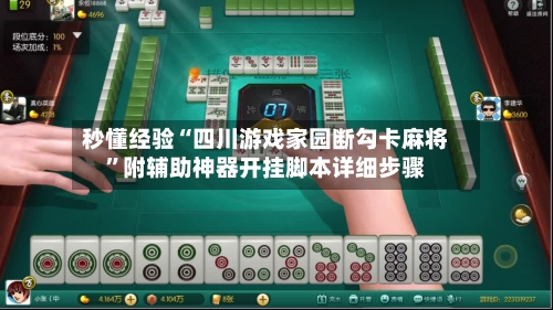 秒懂经验“四川游戏家园断勾卡麻将”附辅助神器开挂脚本详细步骤-第2张图片