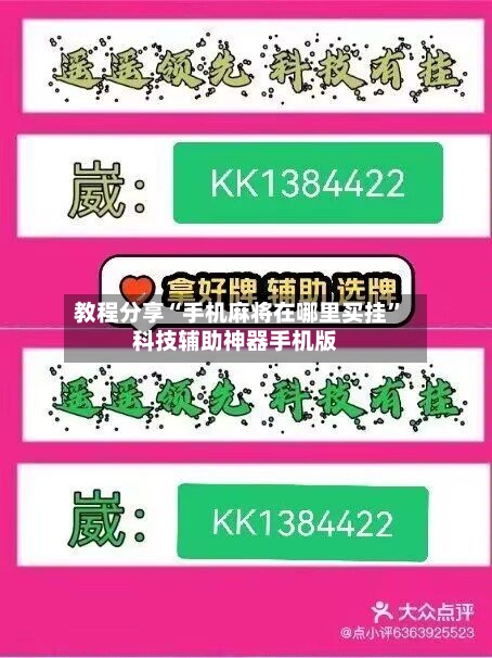 教程分享“手机麻将在哪里买挂”科技辅助神器手机版-第3张图片