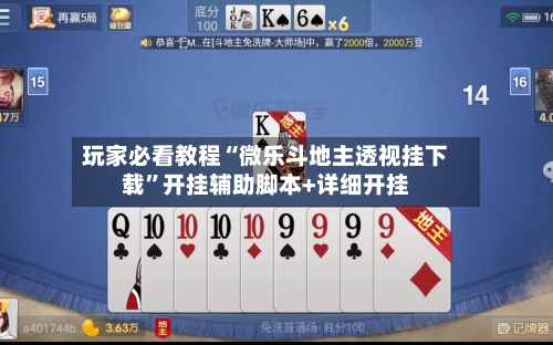 玩家必看教程“微乐斗地主透视挂下载”开挂辅助脚本+详细开挂-第2张图片