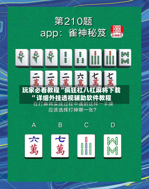 玩家必看教程“疯狂杠八杠麻将下载	”详细外挂透视辅助软件教程-第3张图片