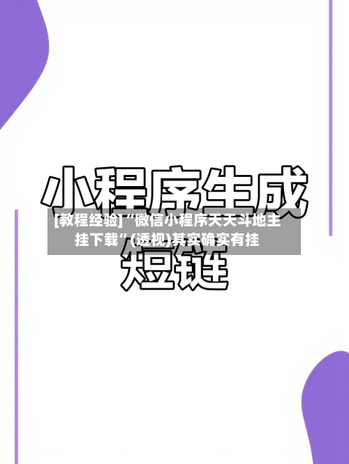 [教程经验]“微信小程序天天斗地主挂下载”(透视)其实确实有挂-第2张图片