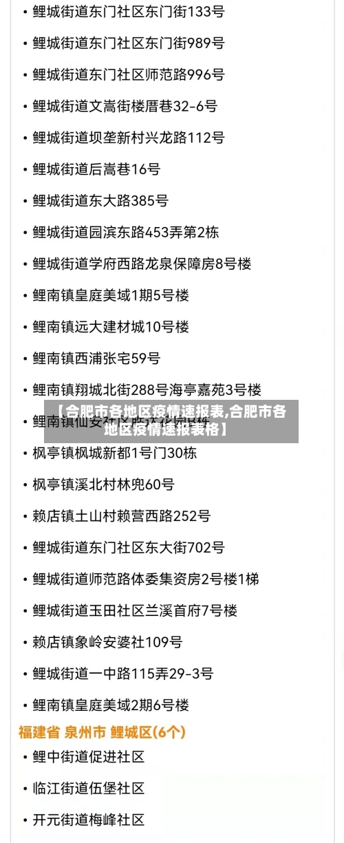 【合肥市各地区疫情速报表,合肥市各地区疫情速报表格】-第3张图片