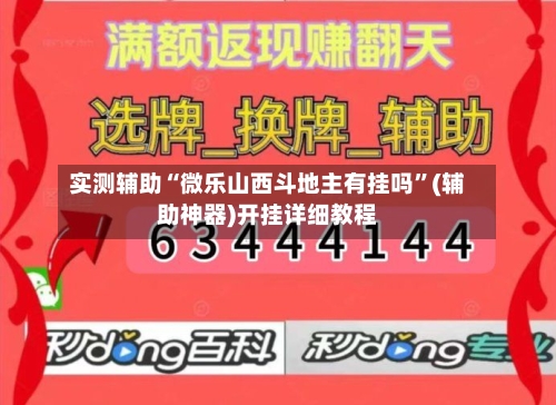 实测辅助“微乐山西斗地主有挂吗”(辅助神器)开挂详细教程-第2张图片