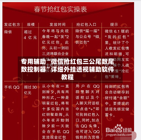 专用辅助“微信抢红包三公尾数尾数控制器	”详细外挂透视辅助软件教程-第1张图片