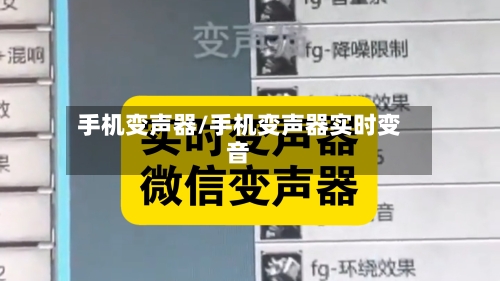 手机变声器/手机变声器实时变音-第3张图片