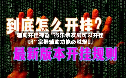 辅助开挂神器“微乐亲友房可以开挂吗”掌握辅助功能必胜规则-第3张图片