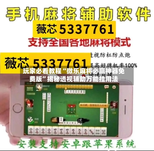 玩家必看教程“微乐麻将必赢神器免费版	”揭秘透视辅助万能挂用法-第1张图片