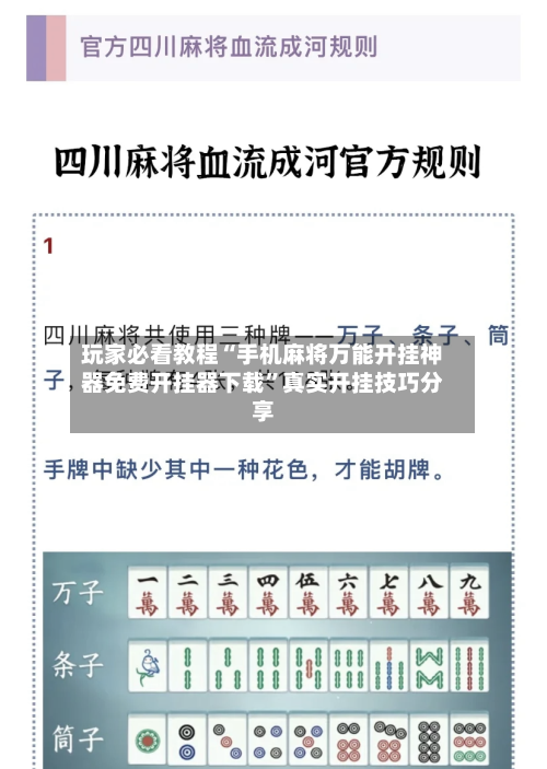 玩家必看教程“手机麻将万能开挂神器免费开挂器下载”真实开挂技巧分享-第2张图片