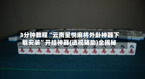 3分钟教程“云南星悦麻将外卦神器下载安装”开挂神器{透视辅助}全揭秘-第3张图片