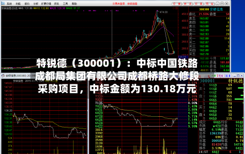 特锐德（300001）：中标中国铁路成都局集团有限公司成都桥路大修段采购项目，中标金额为130.18万元-第1张图片
