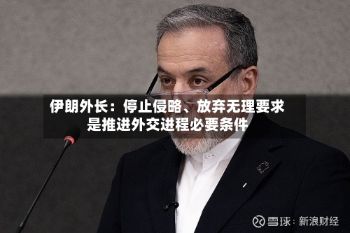 伊朗外长：停止侵略	、放弃无理要求是推进外交进程必要条件-第2张图片