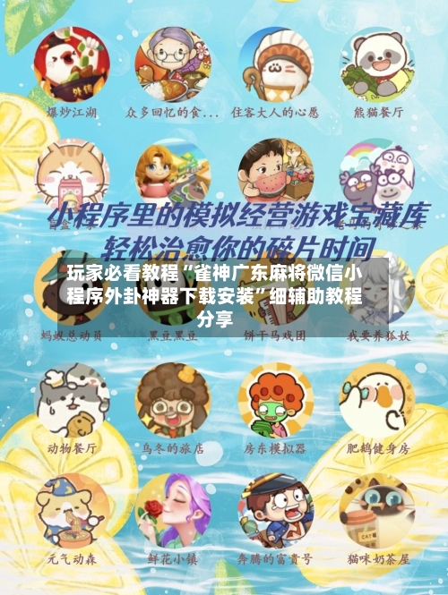 玩家必看教程“雀神广东麻将微信小程序外卦神器下载安装”细辅助教程分享-第3张图片