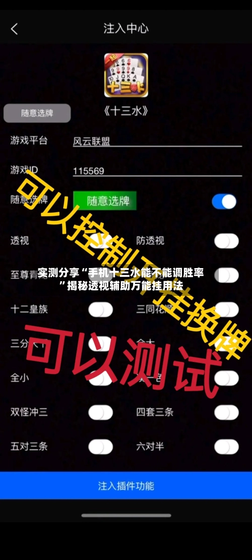 实测分享“手机十三水能不能调胜率”揭秘透视辅助万能挂用法-第2张图片