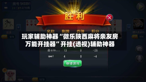 玩家辅助神器“微乐陕西麻将亲友房万能开挂器”开挂(透视)辅助神器-第2张图片