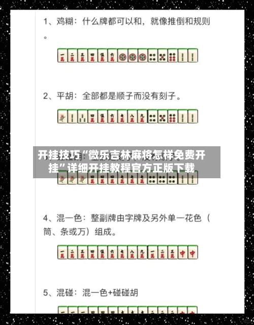 开挂技巧“微乐吉林麻将怎样免费开挂”详细开挂教程官方正版下载-第3张图片