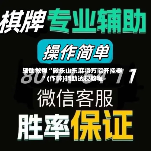 辅助教程“微乐山东麻将万能开挂器”(作弊)辅助透视教程-第2张图片