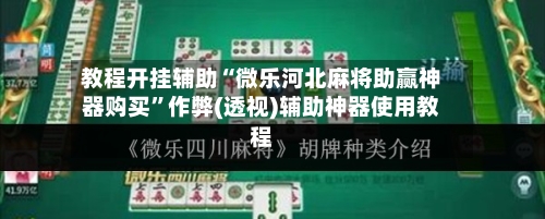 教程开挂辅助“微乐河北麻将助赢神器购买”作弊(透视)辅助神器使用教程-第1张图片