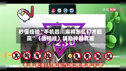 秒懂经验“手机四川麻将怎么打才能赢	”（透视挂）辅助神器教程-第2张图片