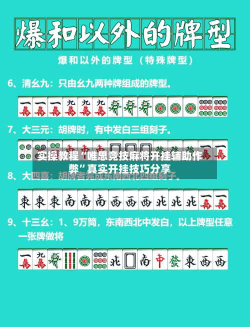 实操教程“唯思竞技麻将开挂辅助作弊	”真实开挂技巧分享-第1张图片