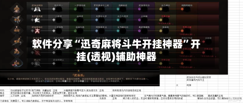 软件分享“迅奇麻将斗牛开挂神器”开挂(透视)辅助神器-第2张图片