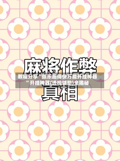 教程分享“微乐跑得快万能开挂神器”开挂神器{透视辅助}全揭秘-第1张图片
