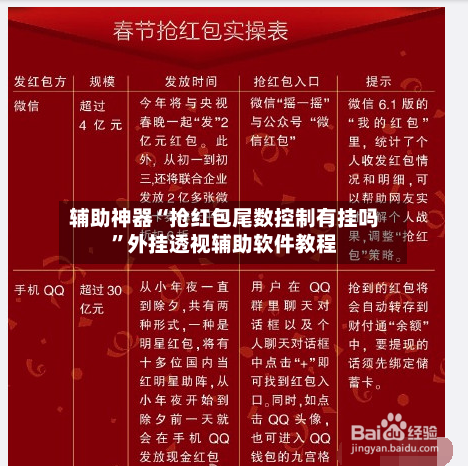 辅助神器“抢红包尾数控制有挂吗”外挂透视辅助软件教程-第1张图片