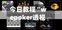 今日教程“wepoker透视辅助插件”(免费)开挂辅助教学(最新辅助开挂教程)-第2张图片