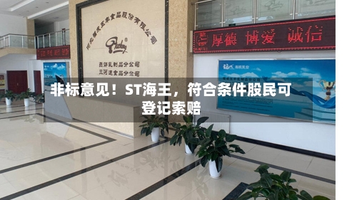 非标意见！ST海王，符合条件股民可登记索赔-第3张图片