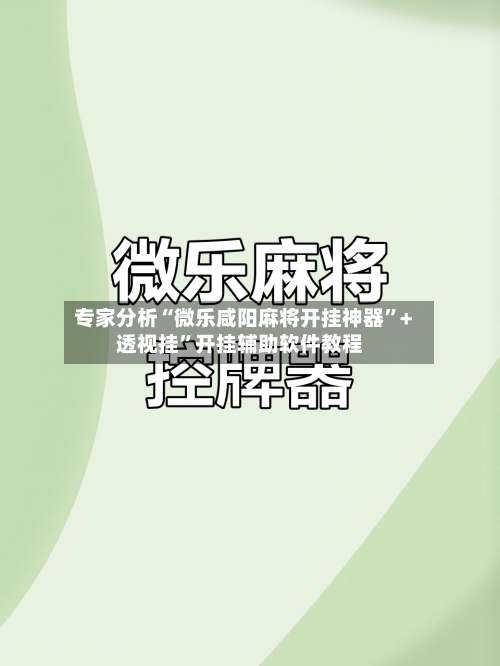 专家分析“微乐咸阳麻将开挂神器	”+透视挂”开挂辅助软件教程-第1张图片
