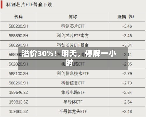 溢价30%！明天，停牌一小时-第2张图片
