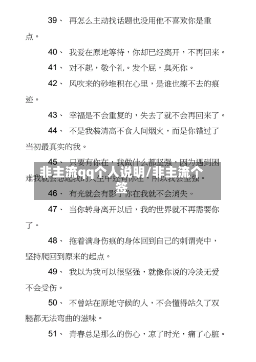 非主流qq个人说明/非主流个签-第2张图片
