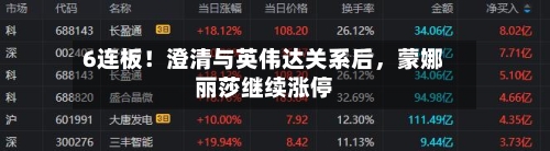 6连板！澄清与英伟达关系后，蒙娜丽莎继续涨停-第3张图片