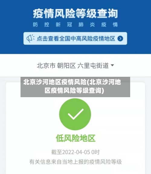 北京沙河地区疫情风险(北京沙河地区疫情风险等级查询)-第1张图片