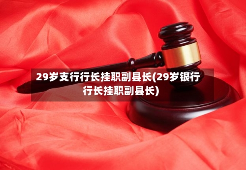 29岁支行行长挂职副县长(29岁银行行长挂职副县长)-第3张图片