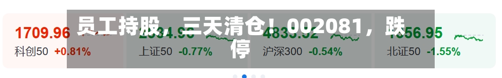 员工持股，三天清仓！002081	，跌停-第1张图片