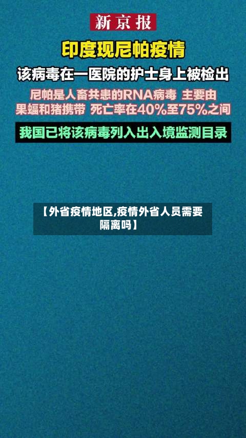 【外省疫情地区,疫情外省人员需要隔离吗】-第1张图片