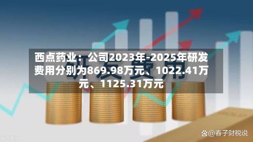 西点药业：公司2023年-2025年研发费用分别为869.98万元	、1022.41万元、1125.31万元-第1张图片