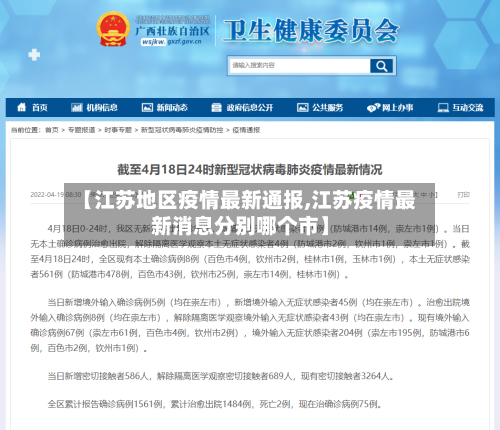 【江苏地区疫情最新通报,江苏疫情最新消息分别哪个市】-第1张图片