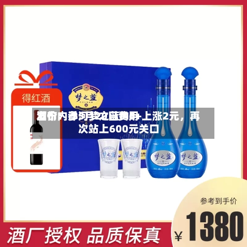 酒价内参5月20日费用发布：洋河梦之蓝M6+上涨2元，再次站上600元关口-第1张图片