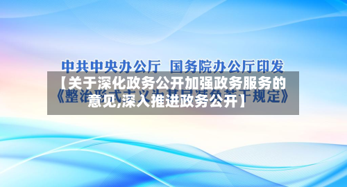 【关于深化政务公开加强政务服务的意见,深入推进政务公开】-第3张图片