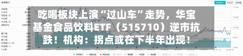 吃喝板块上演“过山车	”走势，华宝基金食品饮料ETF（515710）逆市抗跌！机构：拐点或在下半年出现！-第1张图片