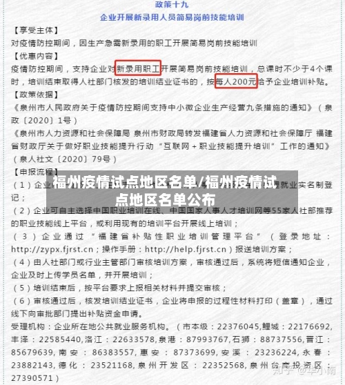 福州疫情试点地区名单/福州疫情试点地区名单公布-第1张图片
