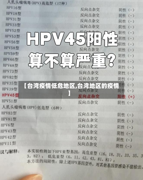 【台湾疫情低危地区,台湾地区的疫情】-第2张图片